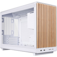Lian Li A3-mATX Blanc (Wood Edition) boîtier midi tower Blanc/bois | 2x USB-A | 1x USB-C | Window