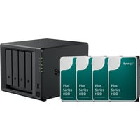 Synology DiskStation DS925+ incl. 4x Synology HAT3300-4T 4 To, NAS Noir, 2x 2.5GbE LAN, 2x USB 3.2 Gen 1