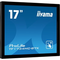 iiyama ProLite TF1734MC-B7X 17" Moniteur tactile Noir, 1x DisplayPort, 1x HDMI, 1x VGA, 1x RJ-45