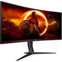 AOC CU34G2XE/BK 34" Curved UltraWide Moniteur gaming  Noir (Mat)/Rouge, HDMI, DisplayPort