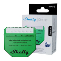 Shelly Wave Dimmer LR, Gradateur Vert, Z-Wave, variateur encastrable