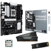 ALTERNATE Upgrade Kit PRIME B650-PLUS WIFI + Ryzen 5 7500X3D + 32 Go + SSD 2 To EVO Plus Carte mère, CPU, mémoire, SSD