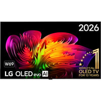 LG OLED evo AI W6 True Wireless (OLED77W69LA) 77" 4K Ultra HD TV Noir, 4x HDMI, 2x USB, Bluetooth, LAN, WLAN, CI+, HDR10, Dolby Vision