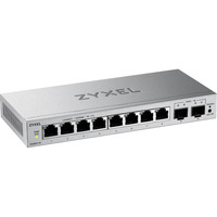 Zyxel 8-Port GbE + 2 GbE Uplink Web Managed, Switch Gris
