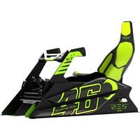 Res-Tech GT Cockpit VR/46 Limited Edition, Simulateur de course Noir/néon vert, Capots fibre de carbone