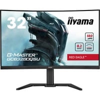 iiyama G-Master Red Eagle GCB3280QSU-B2 31.5" Moniteur gaming incurvé Noir, 1x DisplayPort, 2x HDMI, 2x USB-A, 180 Hz