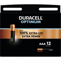 Duracell Batteries AAA Optimum Alkaline 12 pièces