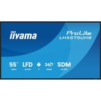 iiyama ProLite LH5575UHS-B2AG, Affichage public Noir (Mat), 3x HDMI | 1x DisplayPort | LAN | WiFi | 24/7