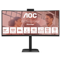AOC  34" Moniteur UltraWide incurvé  Noir