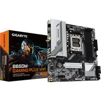 GIGABYTE B650M GAMING PLUS WIFI carte mère socket AM5 Noir/Argent, RAID, 2,5Gb-LAN, Wi-Fi 6E, BT, Sound, µATX