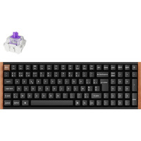 Keychron K4 HE-F1Z Wireless, clavier Noir/bois, Layout BE, Gateron Double-Rail Magnetic Nebula