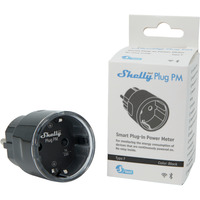 Shelly Plug PM Gen3, Prise de courant Noir, Wi-Fi, Bluetooth, 16 A, monitoring