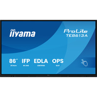 iiyama ProLite TE8613A-B1AG, Affichage public Noir, Touch, HDMI, DisplayPort, Audio, LAN, WiFi 6, USB-C, Android 14