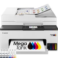 Canon MAXIFY GX2051 Imprimante jet d'encre couleur avec MegaTank rechargeable, Imprimante multifonction Blanc, impression, copie, numérisation, fax, Wi-Fi