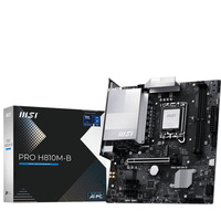 MSI PRO H810M-B carte mère Intel H810 LGA 1851 (Socket V1) micro ATX carte mère socket 1851 Intel, LGA 1851 (Socket V1), Intel Core Ultra (Series 2), DDR5-SDRAM, 128 Go, Non-ECC