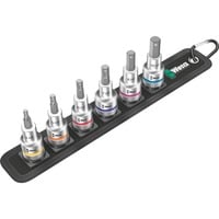 Wera Courroie C 2 Jeu de douilles Zyklop, 1/2", Clés mixtes à cliquet Noir, 6 pièces, avec fonction de maintien