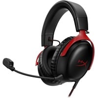 HyperX Cloud III casque gaming over-ear Noir/Rouge, PC, PS5, PS4, Xbox Series X|S, Xbox One, Nintendo Switch, Mac et mobile