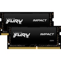 Kingston FURY Impact 16 Go DDR4-3200 (2x 8 Go) mémoire PC portable Noir, KF432S20IBK2/16, SO-DIMM, XMP 2.0