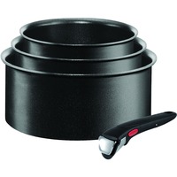 Tefal Ingenio 5 Expertise L65095 lot de casseroles 3 pièce(s), Ensemble de pot Noir, Noir, Acier inoxydable, Titane, Noir, 260 °C, Amovible