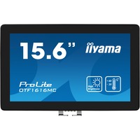 iiyama ProLite OTF1616MC-B1 15.6" Moniteur tactile Noir, 1x DisplayPort, 1x HDMI, 1x VGA, 1x RJ-45