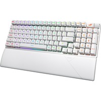 ASUS ROG STRIX SCOPE II 96 RX Wireless, clavier gaming Blanc, Layout États-Unis, ROG RX Red, Bluetooth / 2.4GHz / USB 2.0
