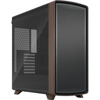 Fractal Design Summit Black TG Light Tint boîtier midi tower Noir/bois | 2x USB-A | 1x USB-C | Window