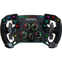 MOZA GS V2P GT Cuir microfibre, Volant Noir, Volant, Avec fil &sans fil, Noir, Polymère renforcé en fibre de carbone (CFRP), Fibre de carbone, Cuir, Microfibre, Libération rapide, Batterie