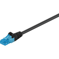 goobay Câble réseau Cat.6A Noir/Bleu, 5 mètres, U/UTP, RJ-45