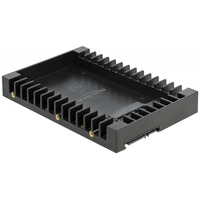 DeLOCK Cadre d'installation 3.5″ pour disque SATA 2.5, Cadre de montage Noir