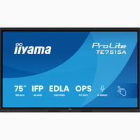 iiyama ProLite TE7515A-B1AG, Affichage public Noir, Touch, HDMI, DisplayPort, USB-C, Audio, LAN, WiFi, iiWare 21E (Android 14 OS) avec Google EDLA
