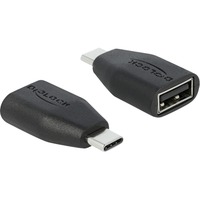 DeLOCK Bloqueur de données USB Type-C vers Type-A, Adaptateur Noir