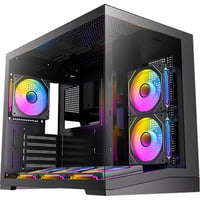 Antec  boîtier mini tower Noir | 2x USB-A | 1x USB-C | RGB | Window