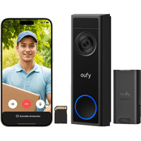 Eufy Sonnette vidéo C31 bundle, Sonnette de porte Noir, Carte SD