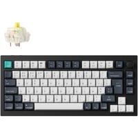 Keychron Q1 Max-M4 QMK, clavier Noir, Layout BE, Gateron Jupiter Banana, RGB led, 75%, Hot-swappable, Bluetooth, 2.4GHz