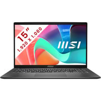 MSI Modern 15 (F1MXG-1038BE) 15.6" PC portable  Gris | Core 5 120U | Iris Xe Graphics | 8 Go | SSD 512 Go