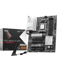 MSI PRO B840-P WIFI carte mère socket AM5 Noir/Argent, RAID, 2.5 Gb-LAN, Wi-Fi 7, BT, Sound, ATX