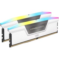Corsair 32 Go DDR5-6000 (2x 16 Go) Kit, Mémoire vive Blanc, CMH32GX5M2E6000Z36W, Vengeance RGB, XMP