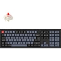 Keychron V6 Max-D1Z QMK, clavier Noir, Layout BE, Gateron Jupiter Red, RGB leds, Hot-swappable, Bluetooth, 2.4GHz