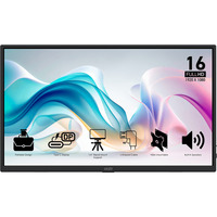 MSI PRO MP165 E6 15.6" Moniteur Noir, 1x HDMI, 2x Type-C, Audio