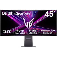 LG UltraGear OLED 45GX900A-B 45" Moniteur UltraWide gaming incurvé Gris foncé, 1x DisplayPort, 2x HDMI, 1x USB-C, 2x USB-A, 240 Hz