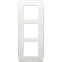 Niko Plaque de recouvrement triple avec entraxe de 60 mm - Vertical , Finition Blanc