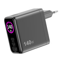 Sitecom 140W GaN Power Delivery chargeur mural avec affichage LED Noir
