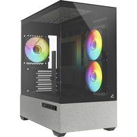 Sharkoon  boîtier mini tower Noir | 2x USB-A | 1x USB-C | RGB | Verre Trempé