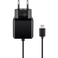goobay 15W USB-C chargeur Noir, 1x USB-C, avec câble