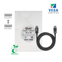 Club 3D DisplayPort 1.4 - DisplayPort 1.4 mâle-mâle, Câble Noir, 1 mètre