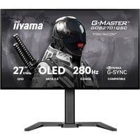 iiyama G-Master Titan Falcon GOB2701QSC-B1 27" Moniteur gaming Noir, 1x DisplayPort, 2x HDMI, 1x USB-C, 2x USB-A, 280 Hz