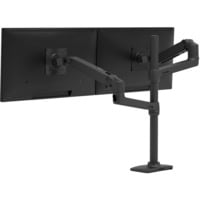 Ergotron Bras pour moniteur LX Dual Stacking avec pied haut, Support de moniteur Noir