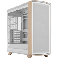 Fractal Design Summit Chalk White TG Clear Tint boîtier midi tower Blanc/bois | 2x USB-A | 1x USB-C | Window