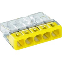 Wago Bornes pour boîtes de dérivation Serie 2273 COMPACT - 5x2,5 mm², Pince Transparent/Rouge, 100 pièces