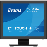 iiyama ProLite T1732MSC-B2S 17" Moniteur tactile Noir, 1x DisplayPort, 1x HDMI, VGA, HDMI, DisplayPort, Audio, Touchscreen